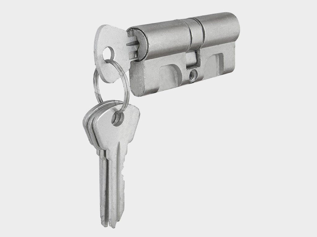 Цилиндровый механизм из алюминия «ключ-ключ» с 3 ключами в комплекте Владивосток